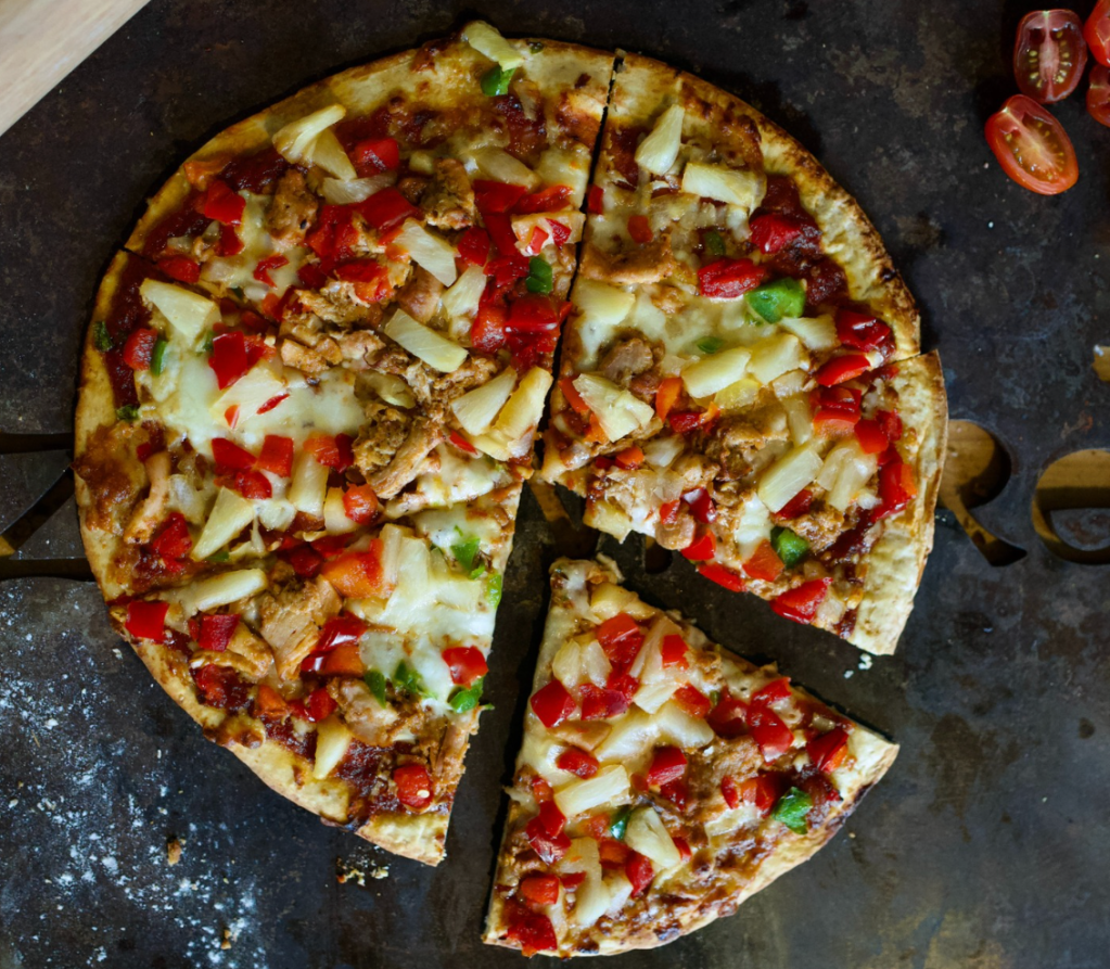 Pizzamoreh's Backyard BBQ Chicken pizza